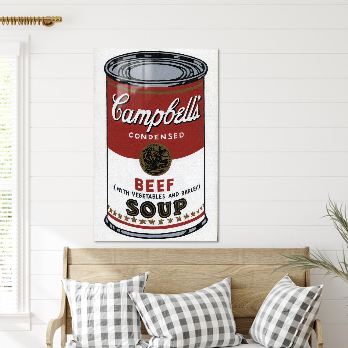 Soup Painted Glass, Modern Kitchen Wall Decor