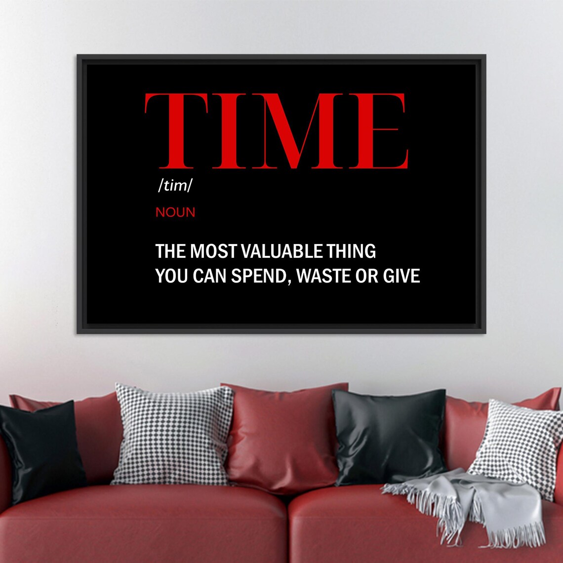 Motivation Art Decor, 3D Time Definition Art - Image 2