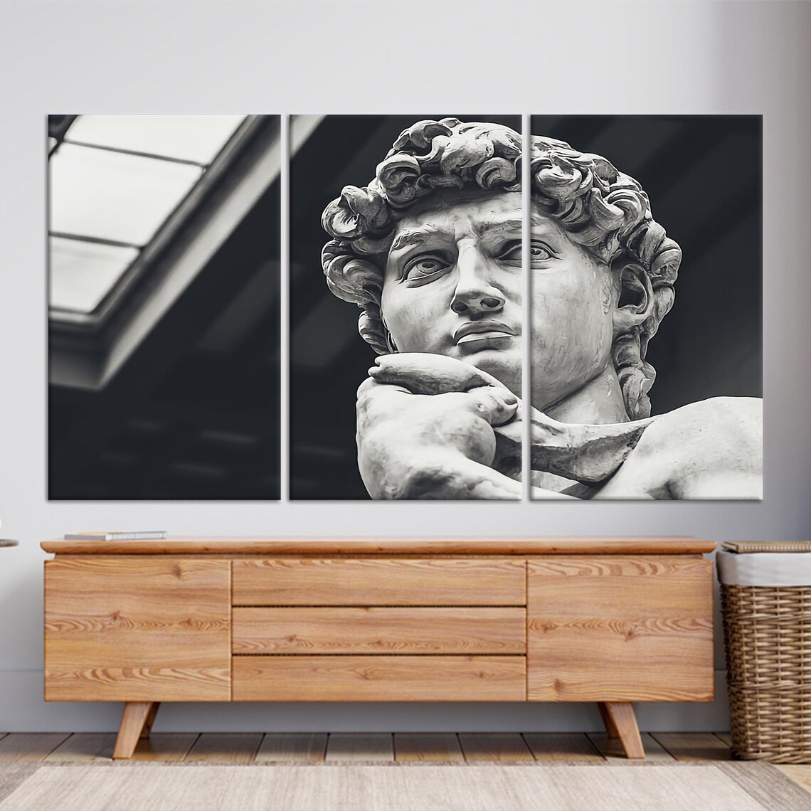 Michelangelo Statue of David Modern Art Print - Image 3