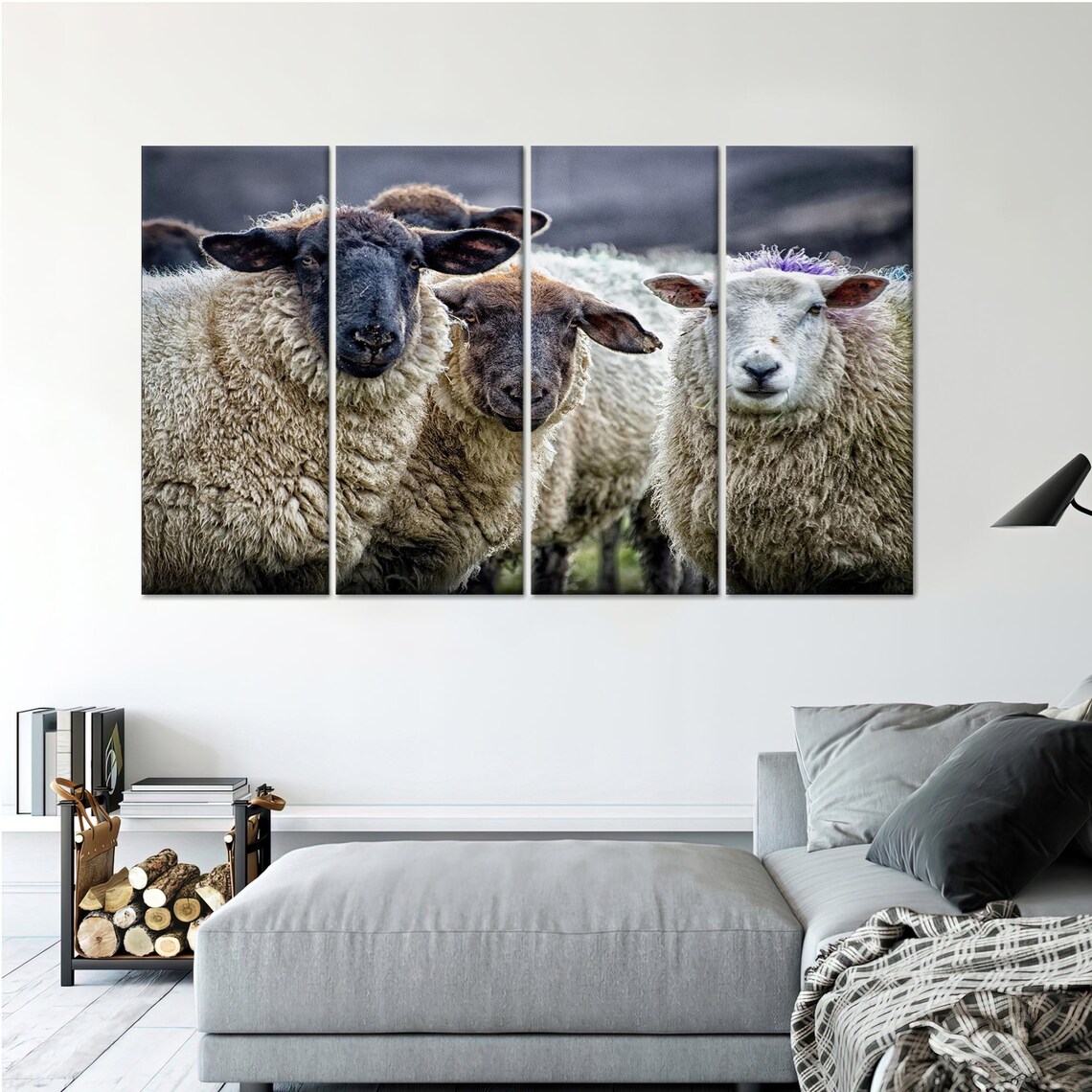 Farmhouse Sheep Decor, Animal Wall Art Print - Image 3