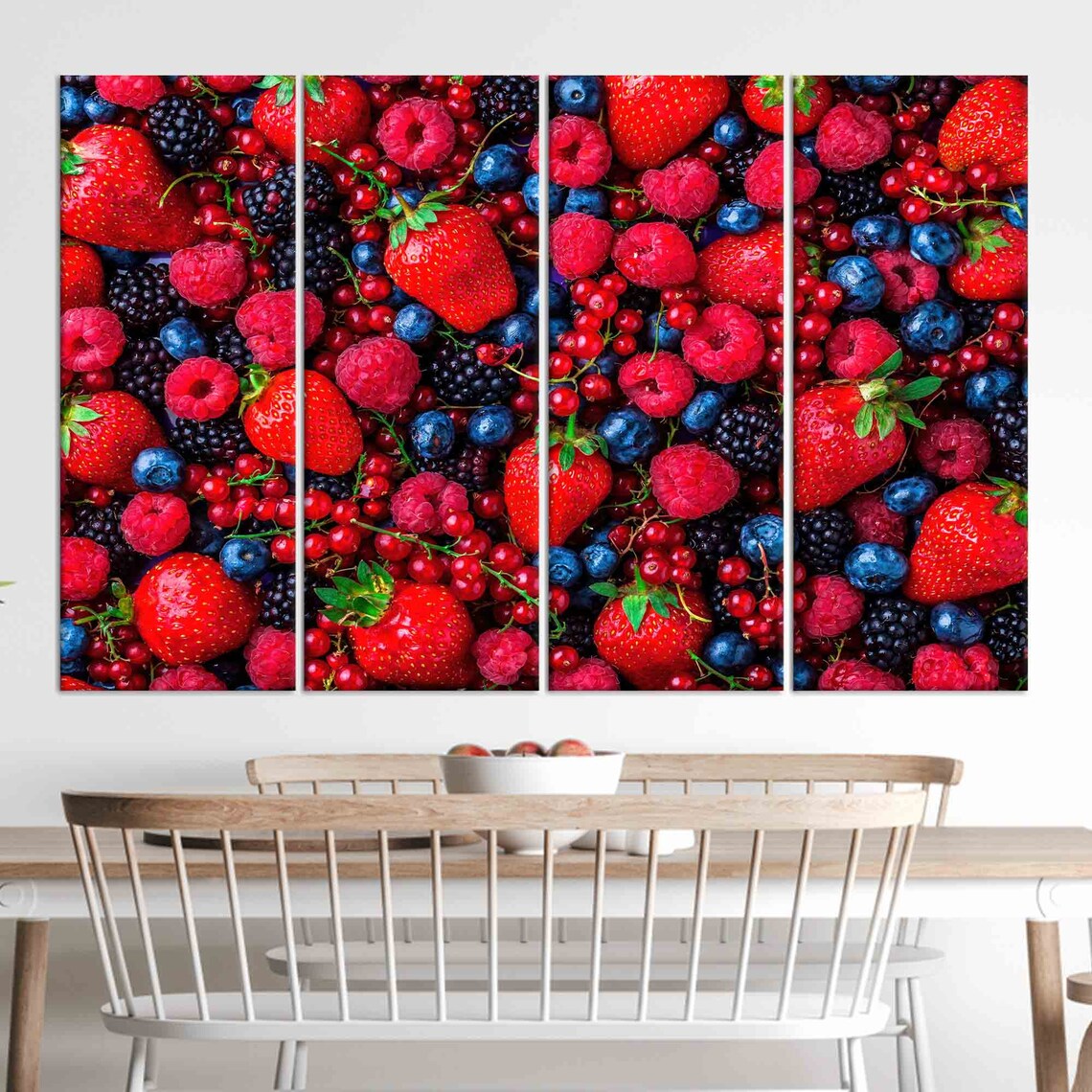 Raspberry and Blueberry Forest Fruits, Kitchen Wall Art - Image 3