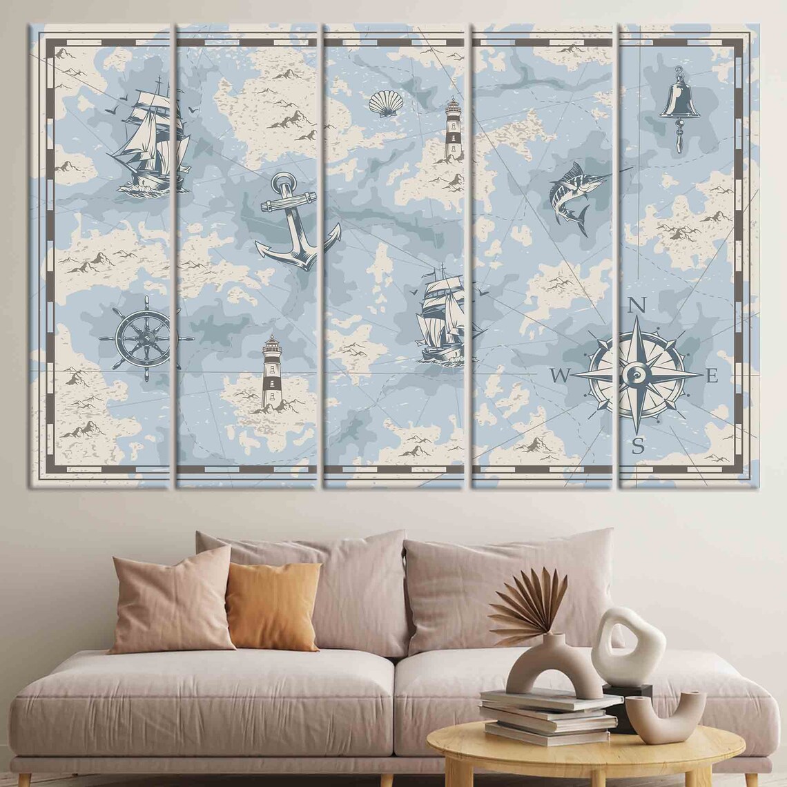 Sea Compass Modern Art, Personalized Gift - Image 2