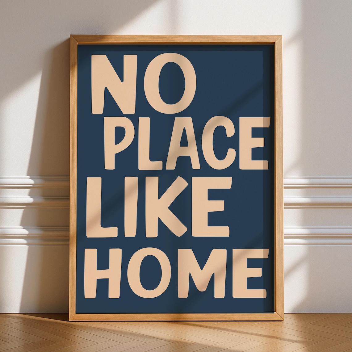 No Place Like Home Quote Art Print, Retro Kitchen Decor