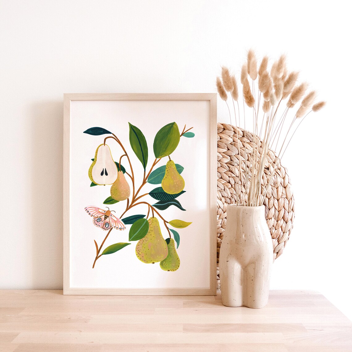 Pear Print Kitchen Decor, Botanical Fruit Illustration - Image 5