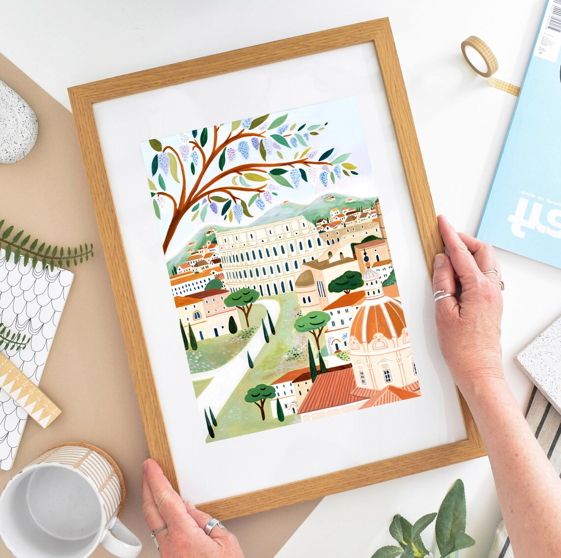 Rome Art Print, The Colosseum Travel Poster - Image 5