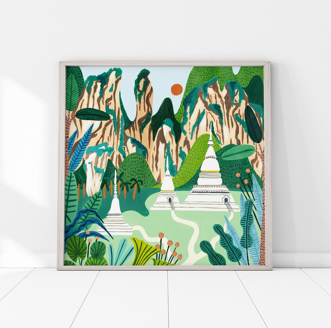 Chiang Mai Temple, Northern Thailand Travel Poster - Image 4