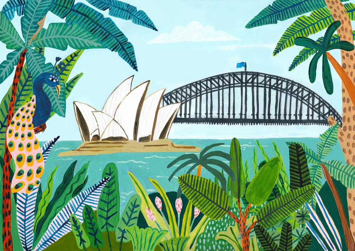 Sydney Harbour Travel Poster, Australia Skyline - Image 3