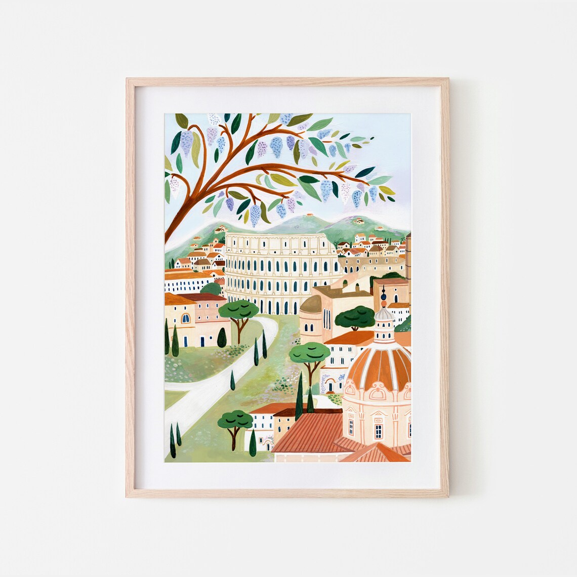 Rome Art Print, The Colosseum Travel Poster