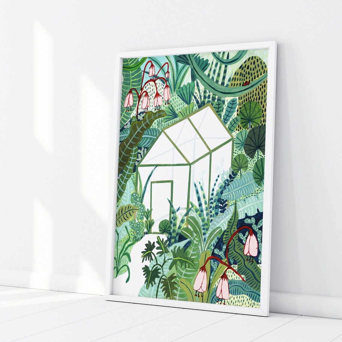 Jungle Greenhouse Botanical Illustration Art Print - Image 3