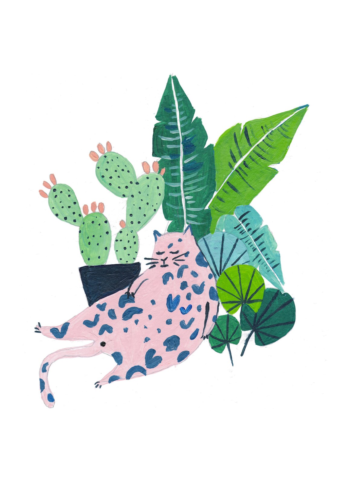 Plant Cat Art Print, Cat Lover Home Decor - Image 2