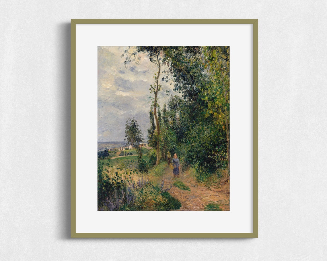 Vintage Farmhouse Landscape Oil Painting Victorian Artwork - Image 2