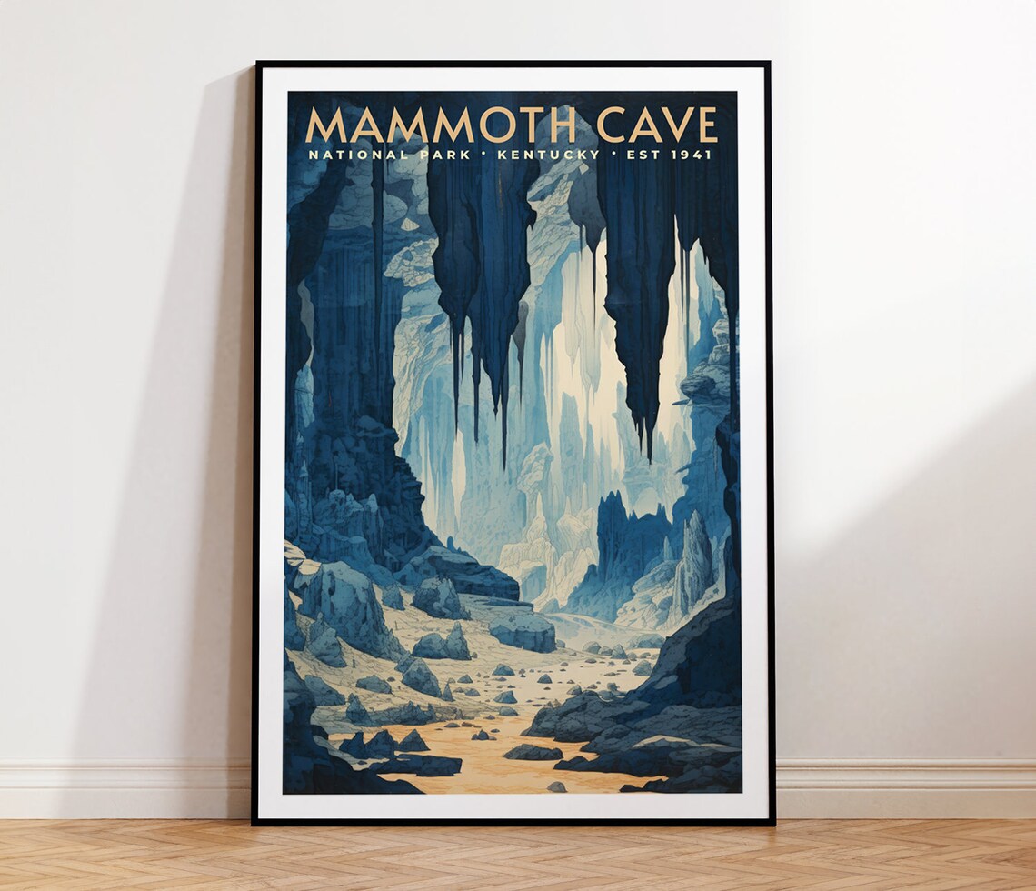 Mammoth Cave National Park Vintage Travel Poster