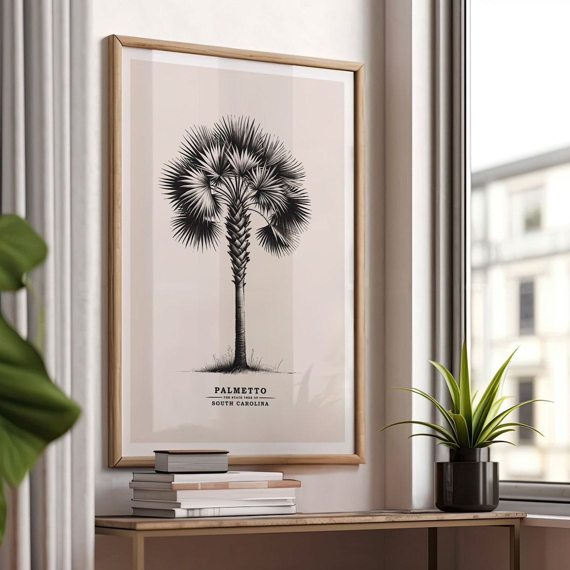 South Carolina Palmetto Vintage Sketch Poster