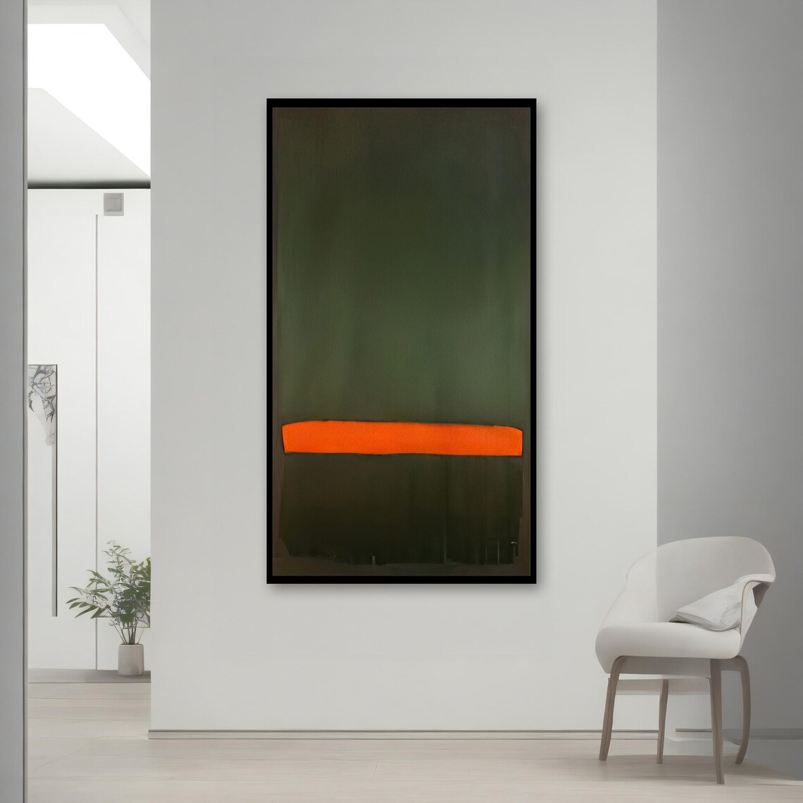 Mark Rothko Style Print Green And Orange Rothko Wall Decor Large Minimalist Painting Modern Home Decor Gift Idea - Image 2