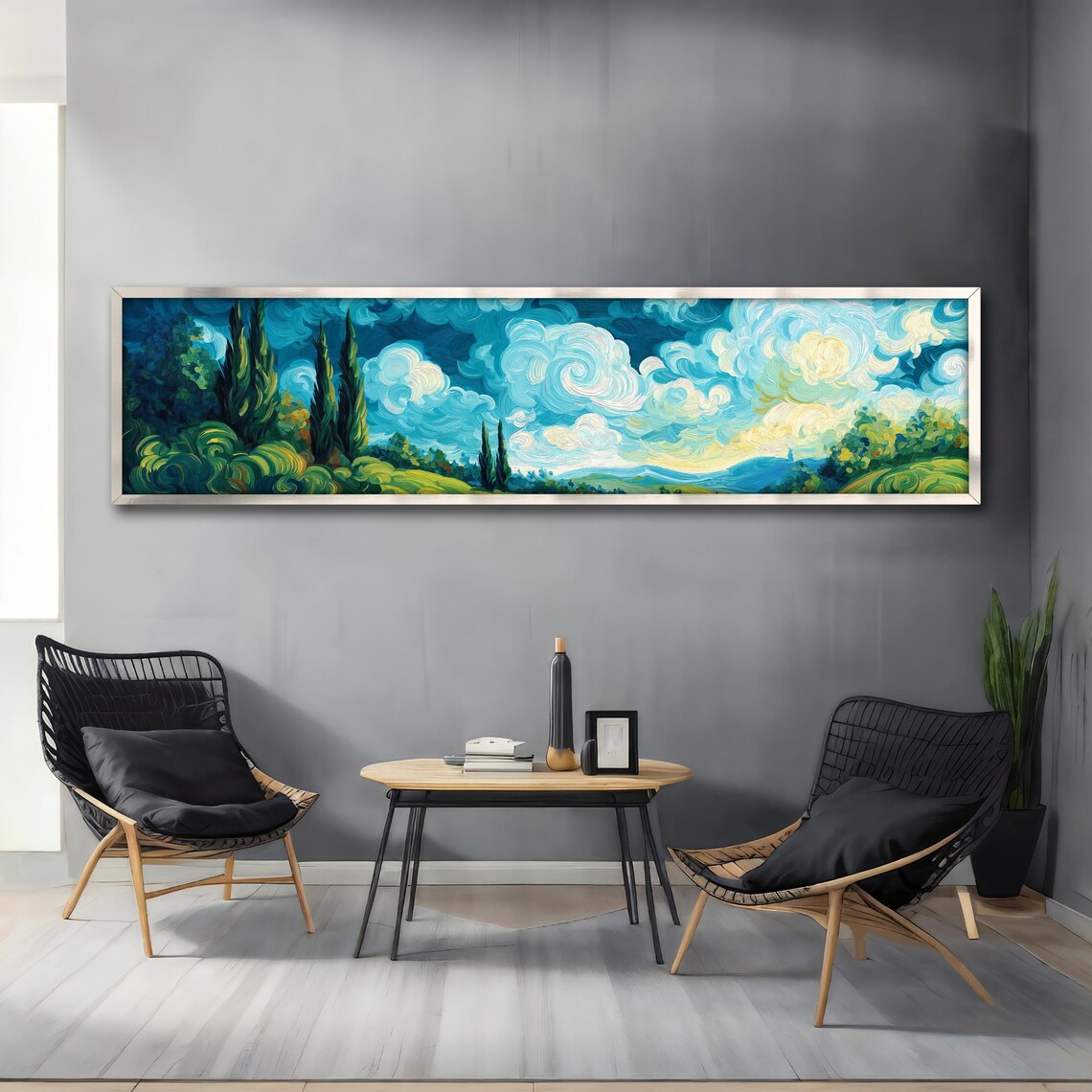 Panoramic Abstract Landscape Art Modern Wall Decor For Living Room Landscape Modern Home Decor Unique Gift For Art Lovers - Image 4