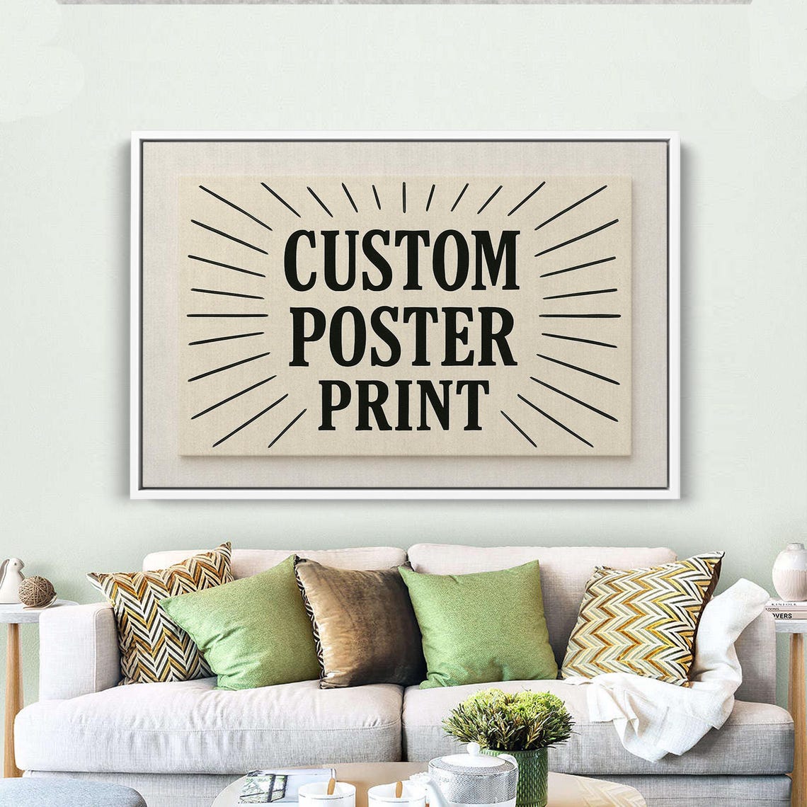 Custom Personalized Photo Canvas Poster Made From Your Photos