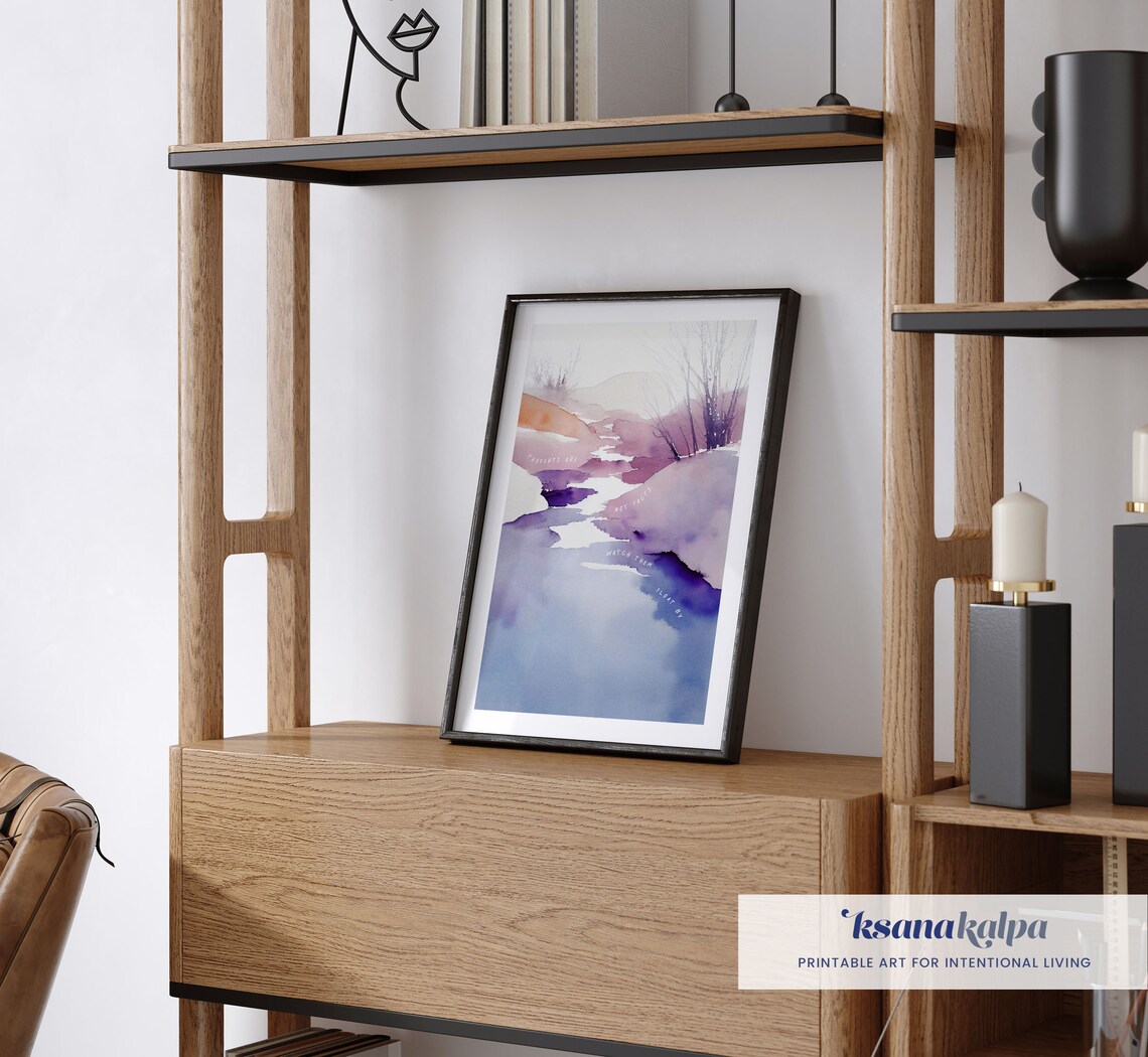 Watch Thoughts Float By Therapy Office Art Print - Image 3