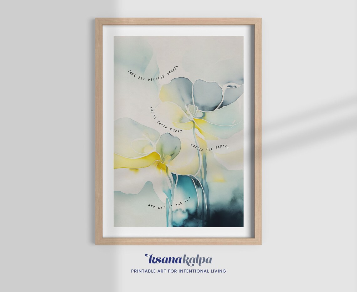 Take The Deepest Breath Therapy Office Art Print