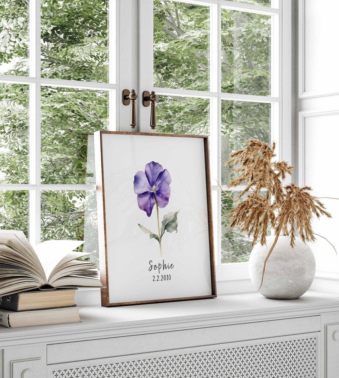 Custom Family Birth Month Flower Art Print - Image 2
