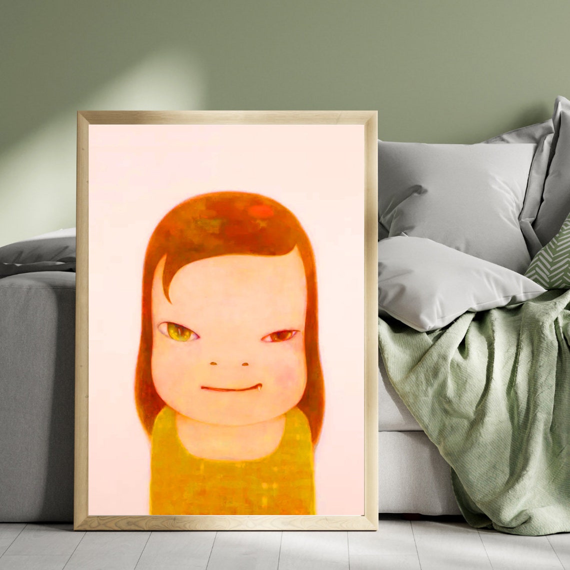 Yoshitomo Nara Cant Wait Til The Night Comes 2012 Yoshitomo Nara Mischievous Girl Fangs Playful Art Whimsy Rebellion Expressive - Image 3
