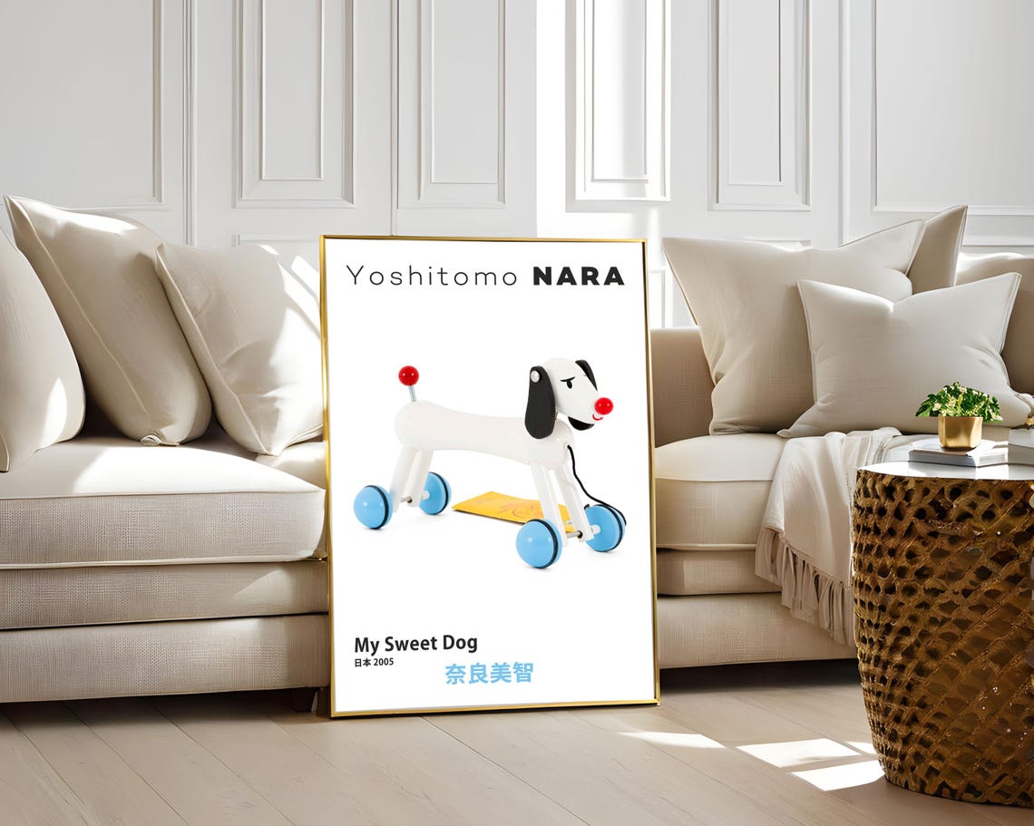 Yoshitomo Nara My Sweet Dog 2005 Yoshitomo Nara Sweet Dog Pop Art 2005 Wooden Toy Contemporary Art Collectible Japan Modern Art - Image 2