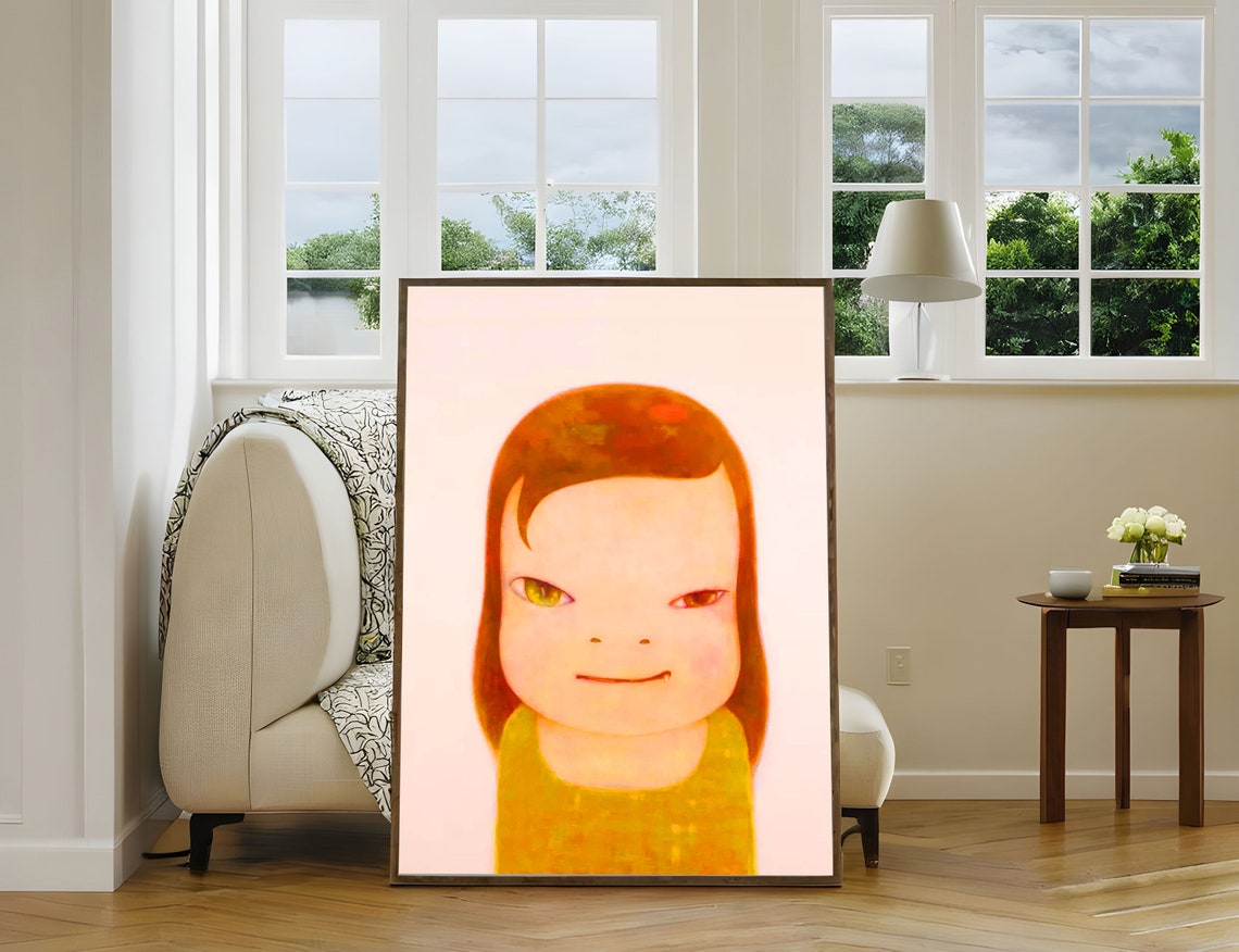 Yoshitomo Nara Cant Wait Til The Night Comes 2012 Yoshitomo Nara Mischievous Girl Fangs Playful Art Whimsy Rebellion Expressive - Image 2
