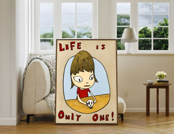 Yoshitomo Nara Life Is Only One 2010 Yoshitomo Nara Child Skull Mortality Life Existential Art Print Contemporary Bold