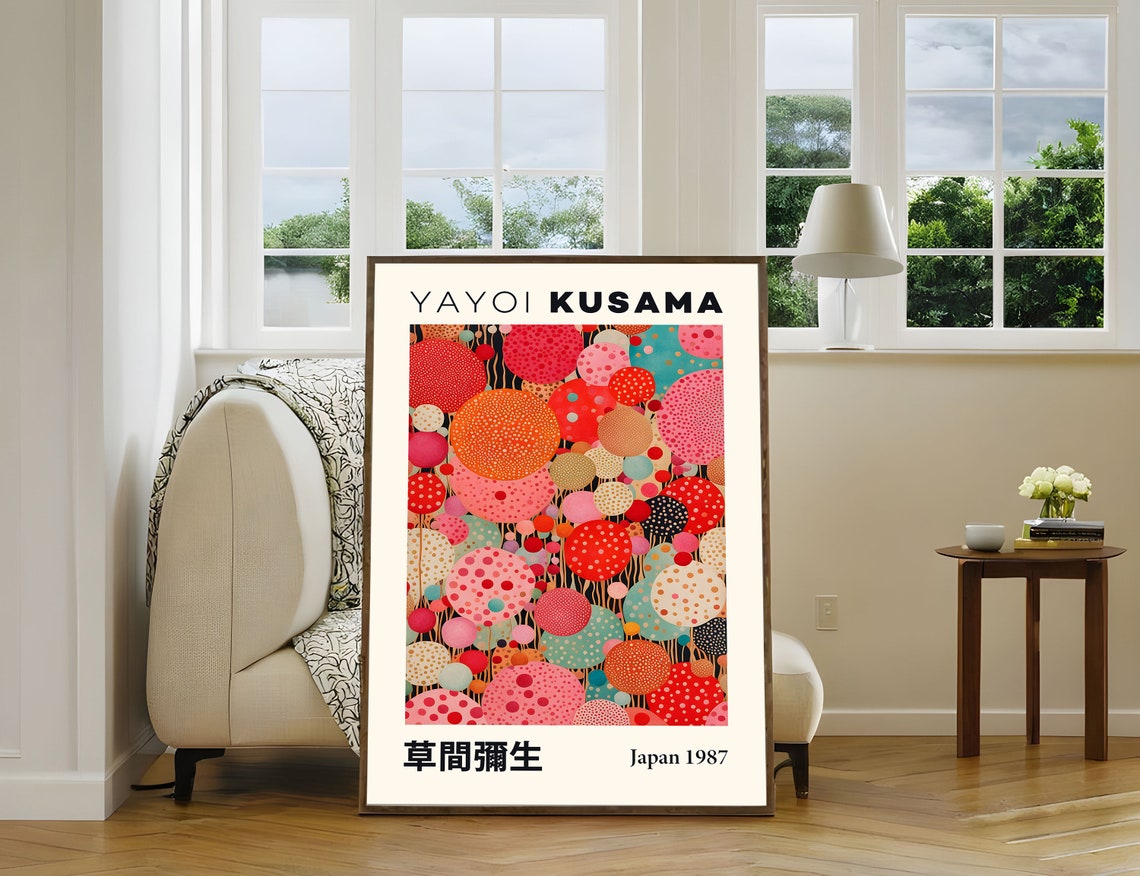 Yayoi Kusama Vibrant Polka Dot Balloon Forest Japan 1987 Poster - Image 5