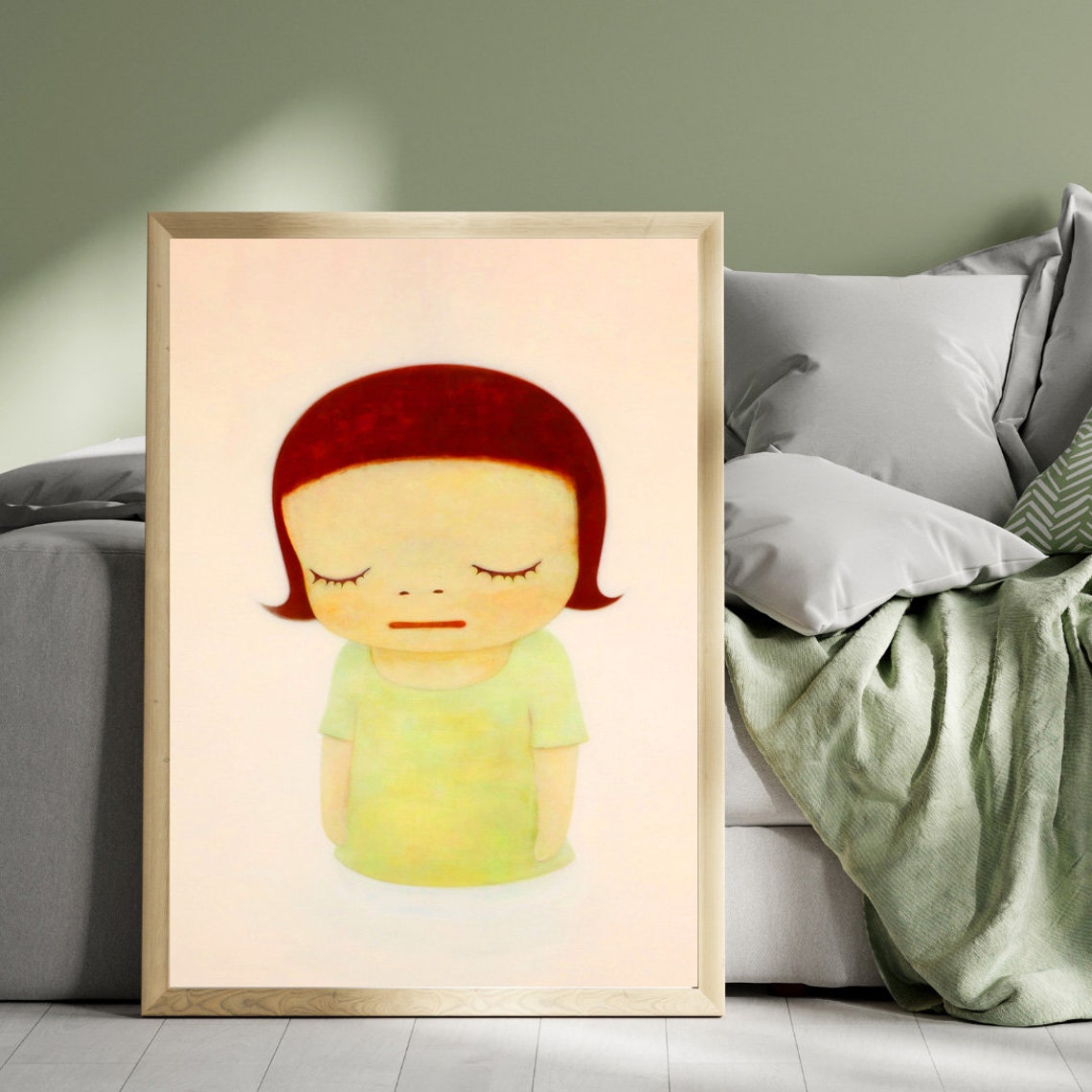 Yoshitomo Nara Milky Lake Thinking One Closed Eyes Serene Art Poster - Image 3