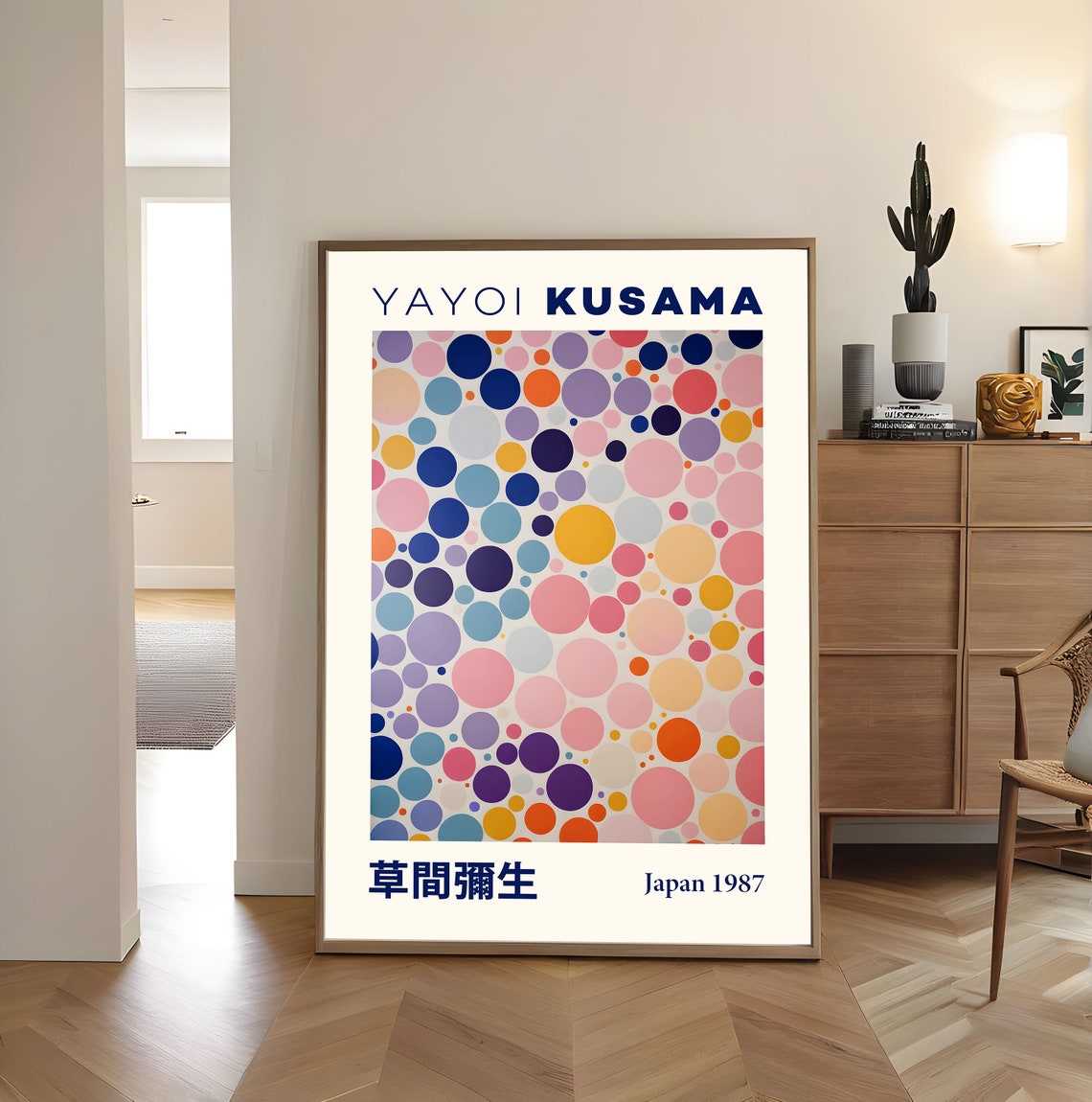 Yayoi Kusama Colorful Bubble Dot Pattern Japan 1987 Abstract Poster - Image 3