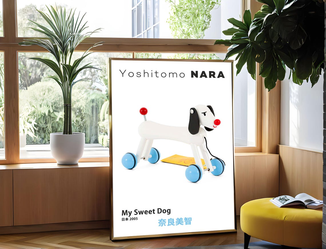 Yoshitomo Nara My Sweet Dog 2005 Yoshitomo Nara Sweet Dog Pop Art 2005 Wooden Toy Contemporary Art Collectible Japan Modern Art - Image 4