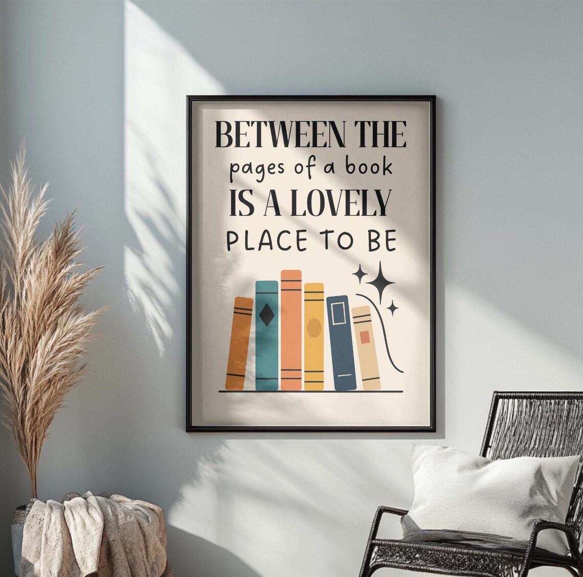 Between The Pages Book Quote, Reading Decor - Image 2