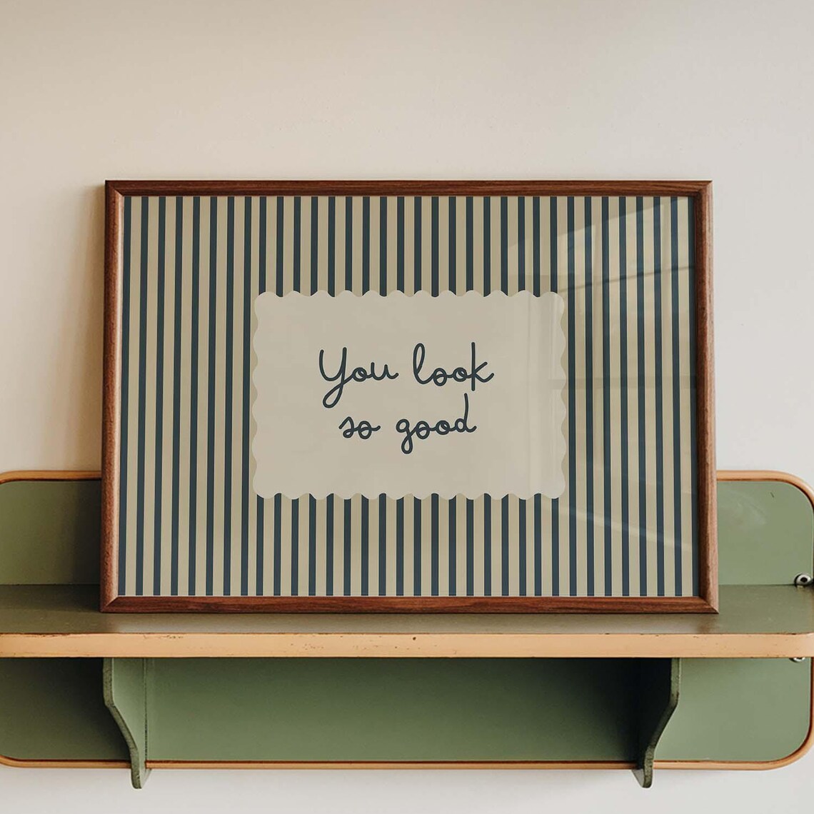 You Look So Good, Navy Striped Bathroom Decor