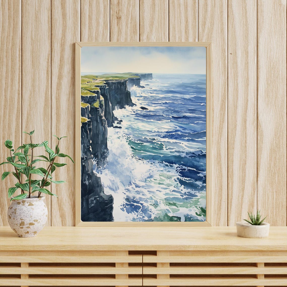 Ireland Dramatic Sea Cliffs Crashing Atlantic Waves Coastline Poster - Image 4