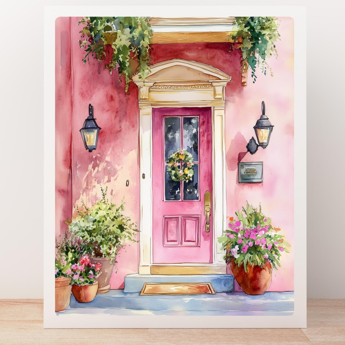 Rainbow Row Door, Charleston Watercolor Art Print - Image 5