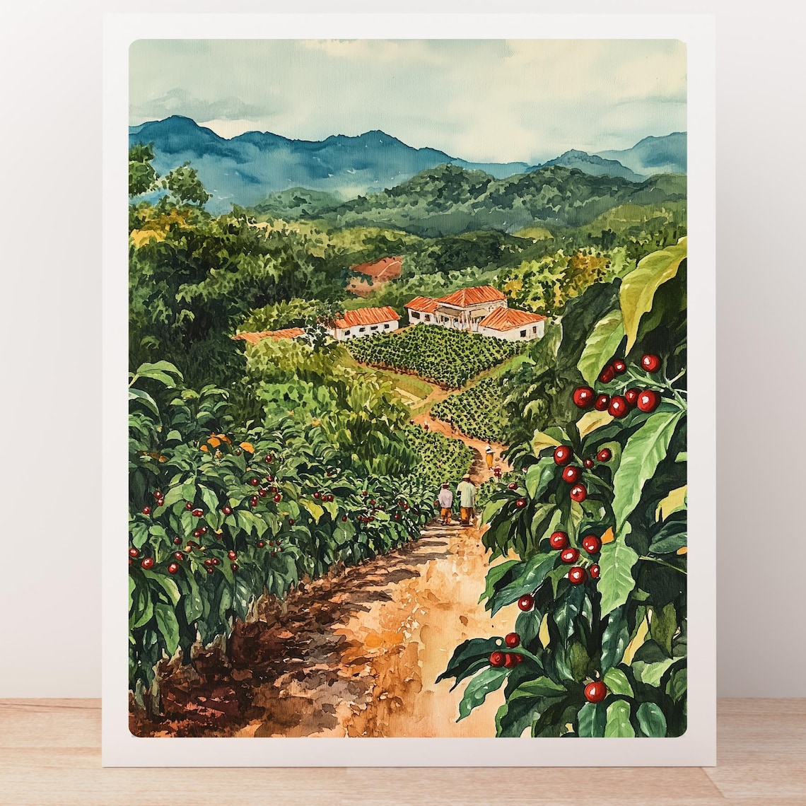 Guatemalan Coffee Plantation Travel Poster, Antigua - Image 5