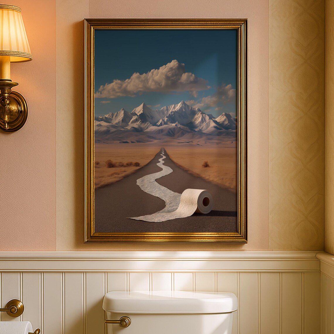 Surreal Toilet Paper Road, Bathroom Humor
