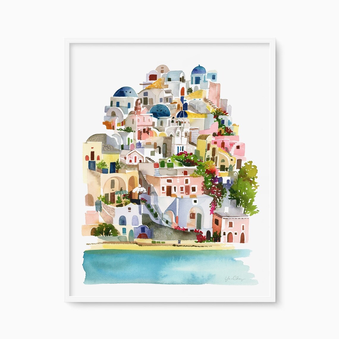 Santorini Oia Greek Island Travel Poster