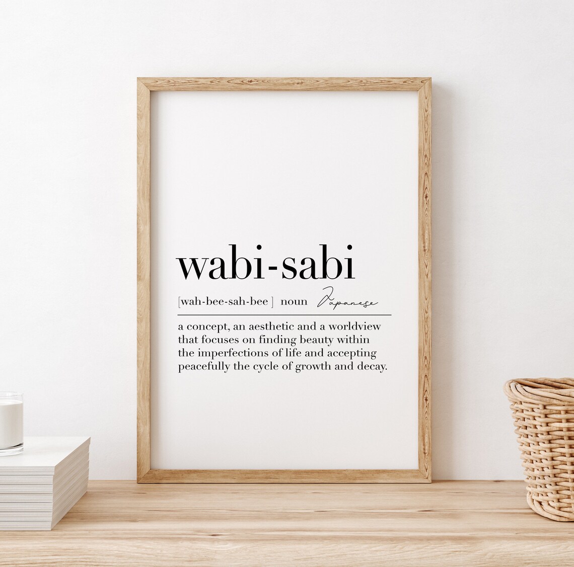 Wabi Sabi Typography Japanese Poster Art Print - Image 2