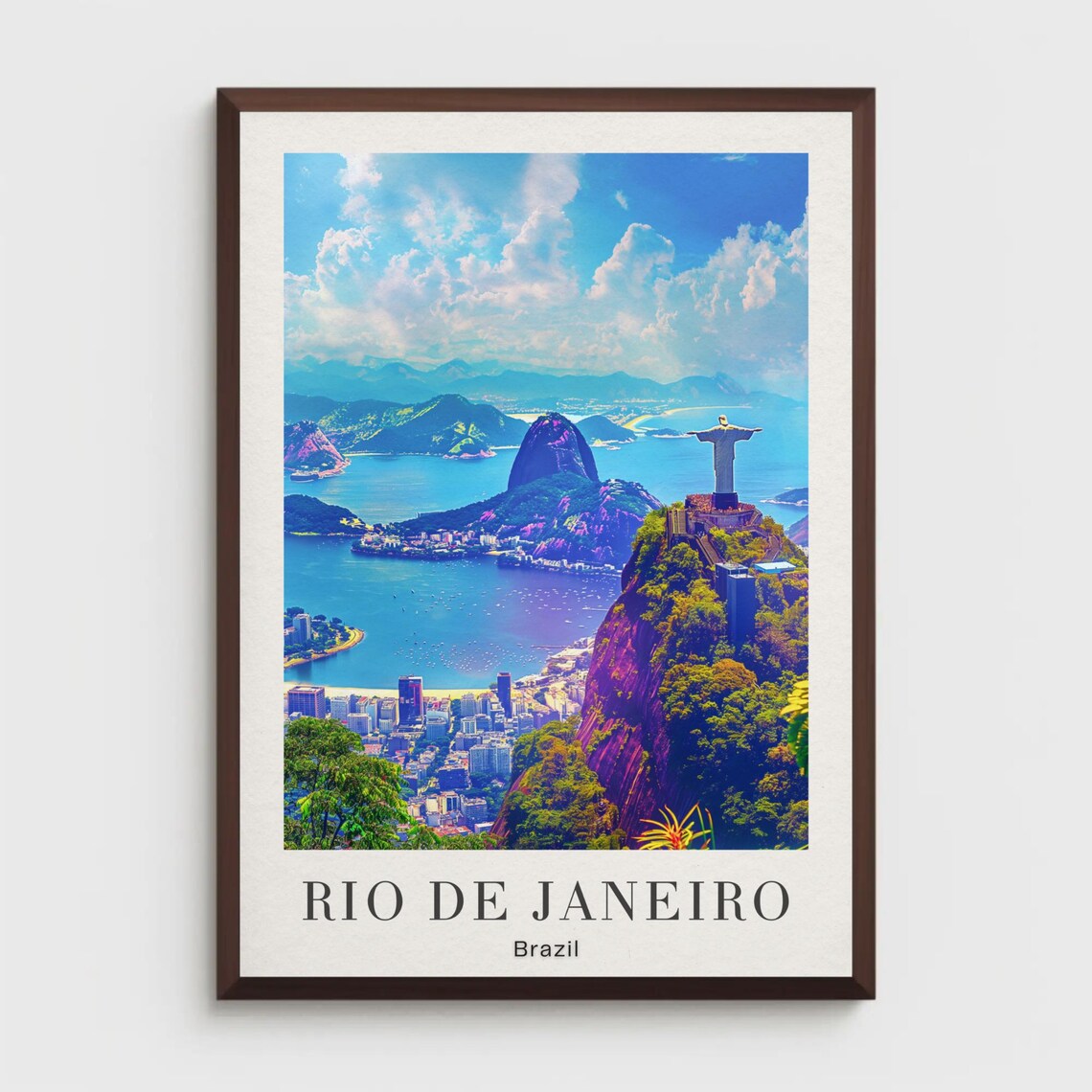 Rio De Janeiro Travel Poster, Christ The Redeemer