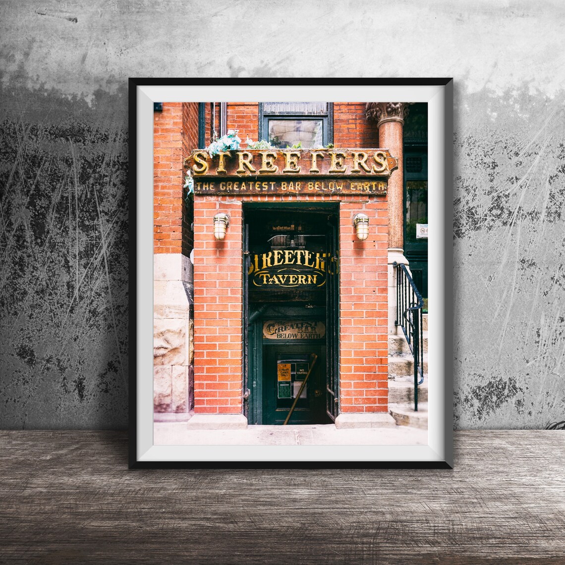 Streeter's Tavern Greatest Bar Below Earth Chicago Entrance Poster