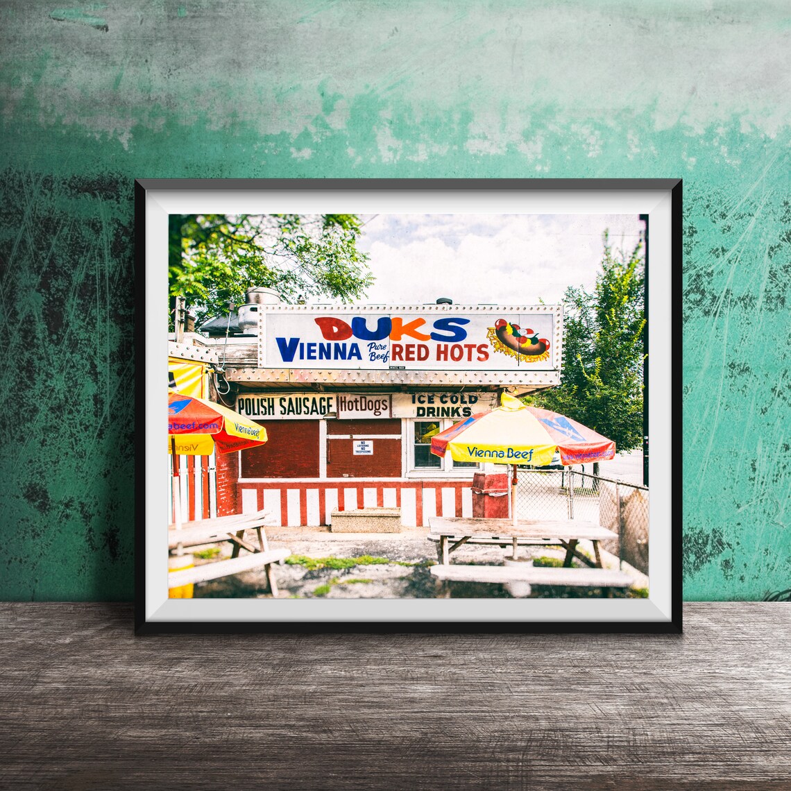 Duks Red Hots Chicago Restaurant Sign Art Print