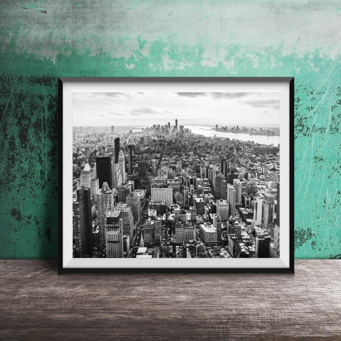 Manhattan Aerial Skyline Sunset New York City Skyscraper Poster - Image 2
