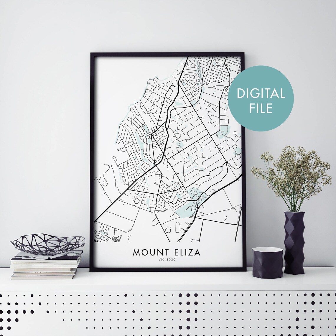 Mount Eliza Mornington Peninsula Victoria City Map Art Print