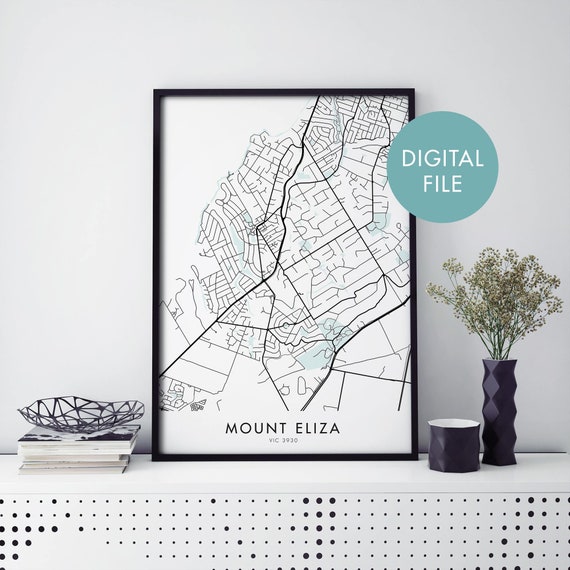 Mount Eliza Mornington Peninsula Victoria City Map Art Print