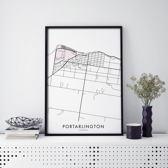 Portarlington Victoria Australia City Map Art Print