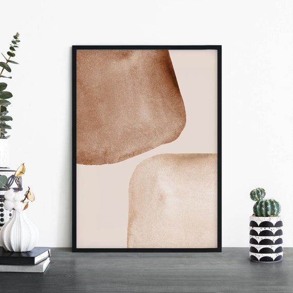 Neutral Abstract Print Wall Art 4x6 5x7 A4 A3 A2 A1