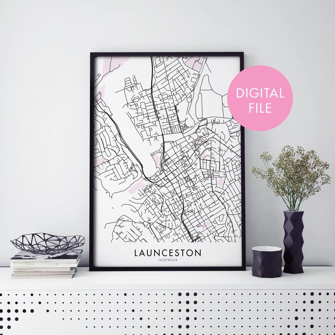 Launceston Tasmania Australia City Map Poster