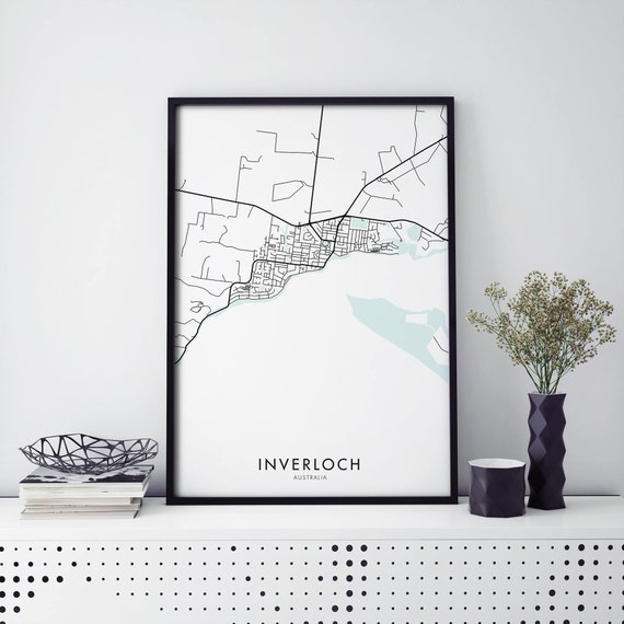 Inverloch Victoria Australia City Map Travel Poster