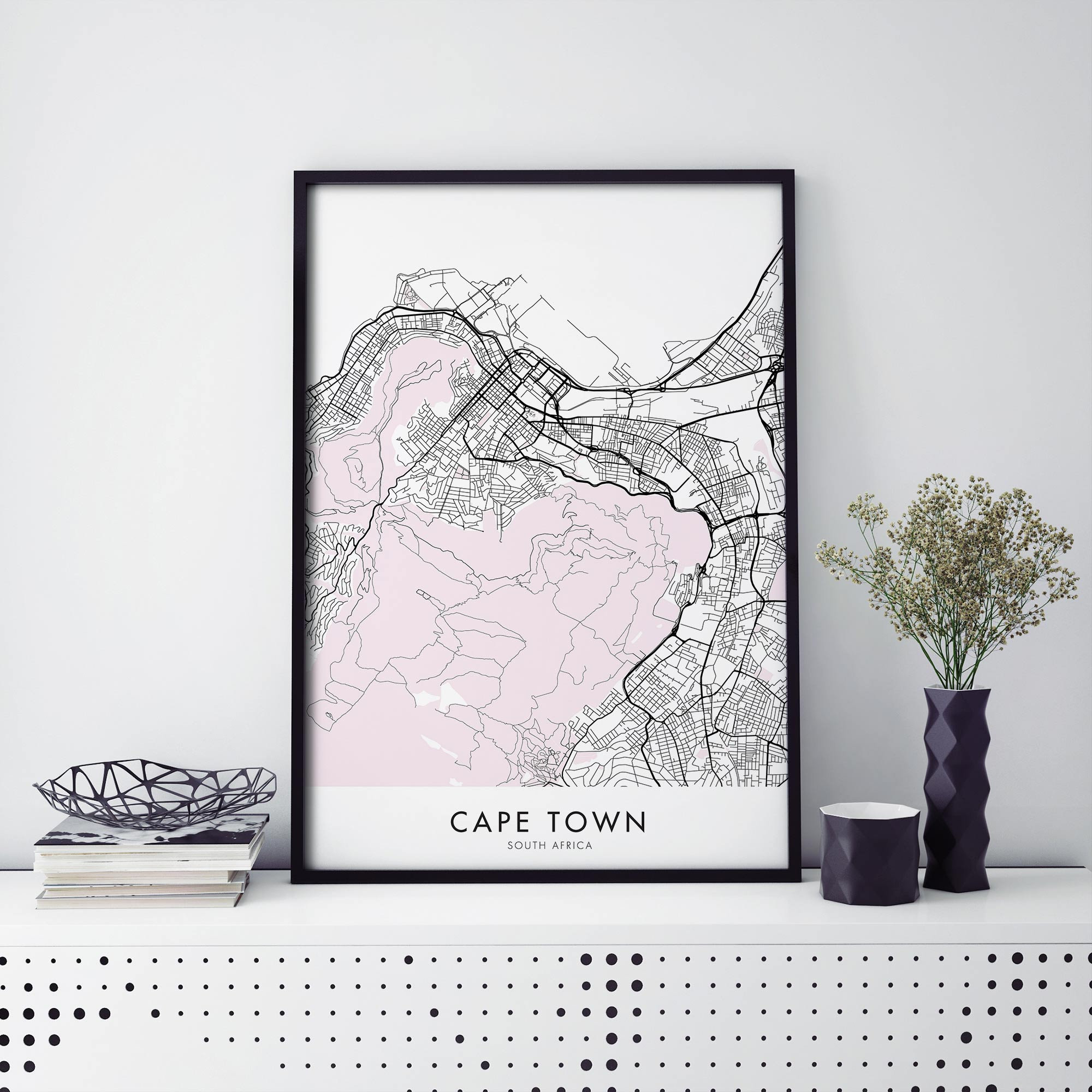 Cape Town South Africa Art City Map Print